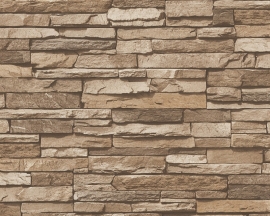 Wood 'n Stone behangpapier 95833-2 steen