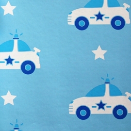 auto behang blauw wit jongens 11-10263