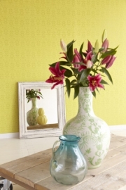 Bloemen Behang Geel, Groen 321822