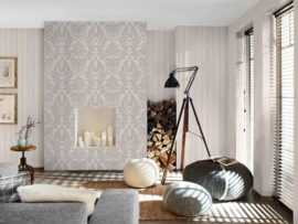 beige barok behang 280210