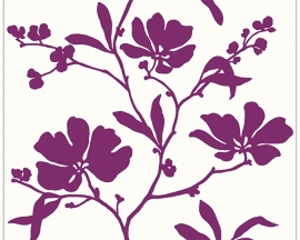 Behangpapier Bloemen Violet 227829
