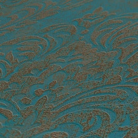 Exclusief behang blauw goud 39112-4
