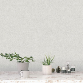 Behang uni linnen look 7383 Evergreen