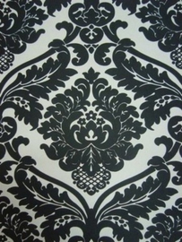 barok behang vinyl zwart wit 104