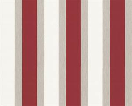 Behang rood beige strepen 8575-21