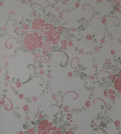 Rose bloemen behang 38601-2