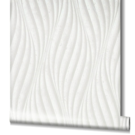 Behang met golvende lijnen 34258