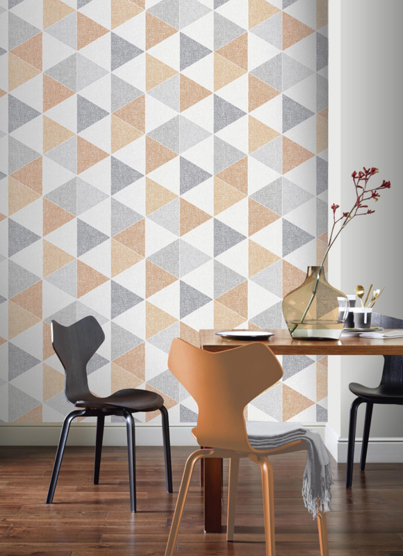 Super SCANDI LEAF ORANJE RETRO BEHANG 908207 | Retro | onlinebehangpapier ZI-22