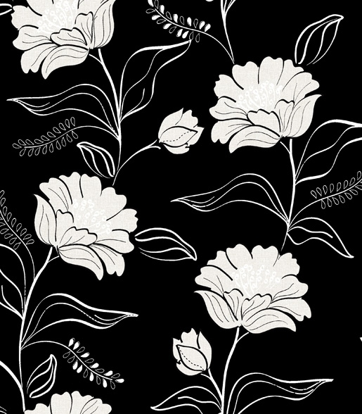 leven onderpand Melbourne Bloemen Behang Zwart 6699 -16 | Zwart | onlinebehangpapier