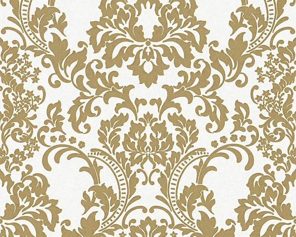 Nadruk Varen Sluiting barok behang wit goud 964625 | Trendy behangpapier | onlinebehangpapier