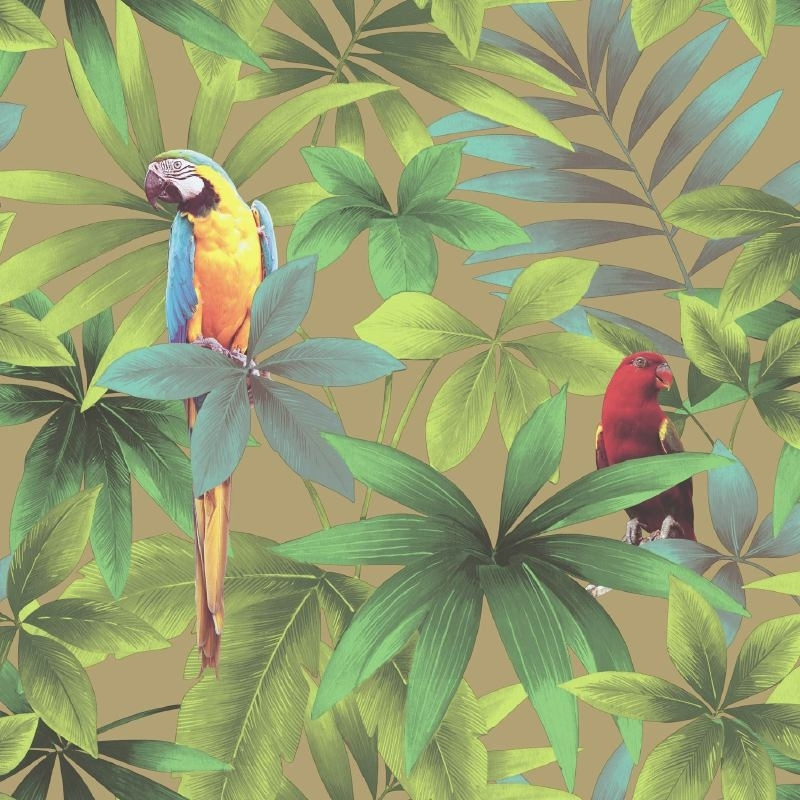 salaris map verdrietig papegaai vogel behang Kaleidoscope J929-02 | Vogels | onlinebehangpapier