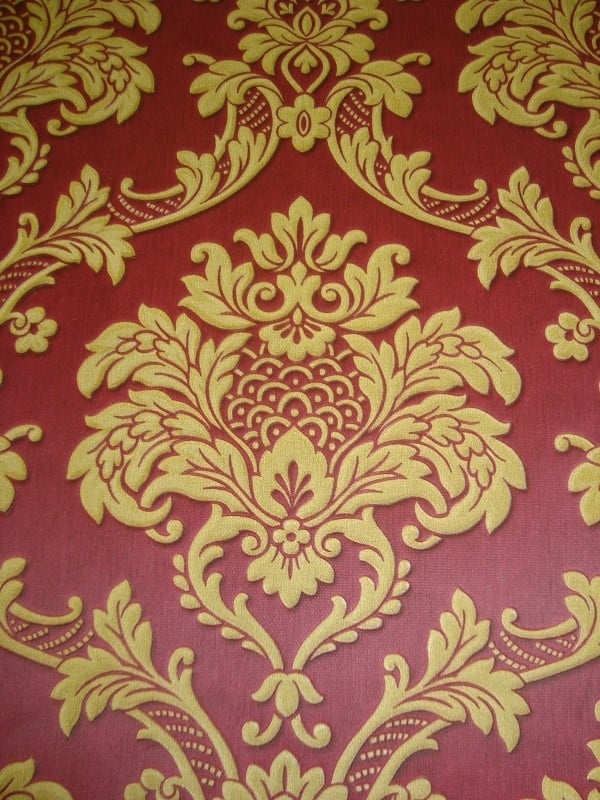 onze Buiten bar barok behang rood goud 505368 | Barok Behangpapier | onlinebehangpapier