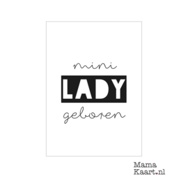 Kaart - Mini lady geboren | A6