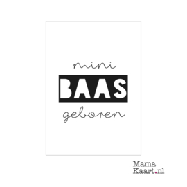 Kaart - Mini baas geboren | A6