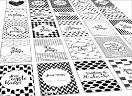 Mijlpaalkaarten Monochrome Zwanger
