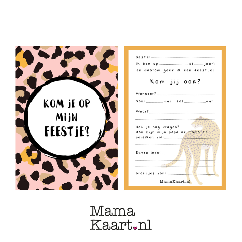 Onwijs Uitnodigingen Kinderfeestje | MamaKaart.nl KT-55