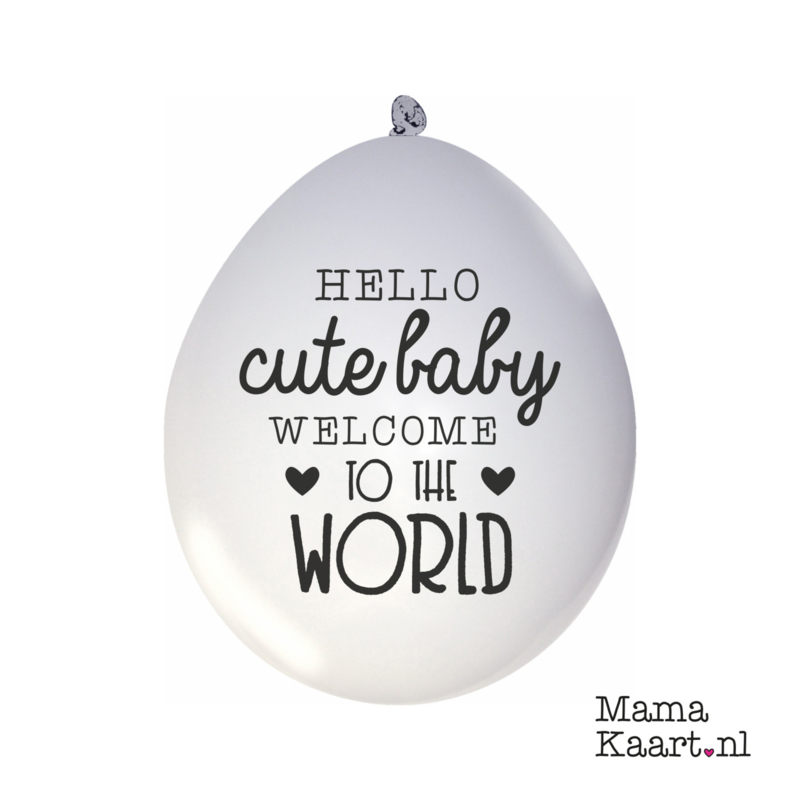 Ballonnen - Hello Cute Baby Welome To The World