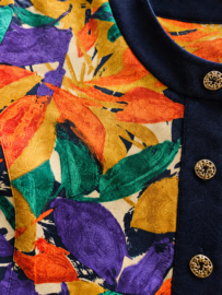 Vintage Blazer con Estampado Floral Abstracto | Años 80/90 - SIZE M/L