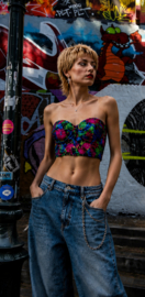 Top Bustier Vintage Floral – Un Estallido de Color y Estilo - SIZE 36