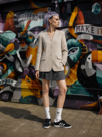 Vintage Crèmekleurige Blazer – Tijdloze Elegantie met Luxe Structuur - Size:40/M