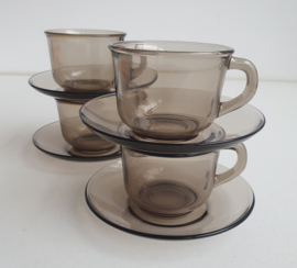 VINTAGE GLAZEN KOP & SCHOTELS