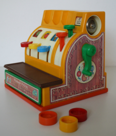 VINTAGE FISHER PRICE KASSA UIT 1974