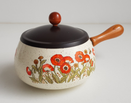 VINTAGE FONDUEPAN WILD FLOWER
