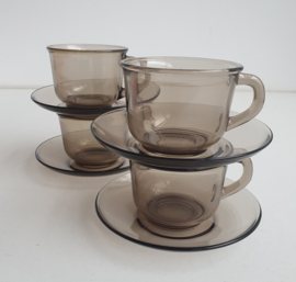VINTAGE GLAZEN KOP & SCHOTELS