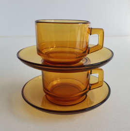 VINTAGE GLAZEN KOP & SCHOTELS