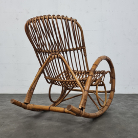 VINTAGE ROTAN SCHOMMELSTOEL