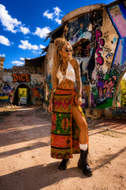 Falda pareo vintage con estampado bohemio - SIZE: S/M