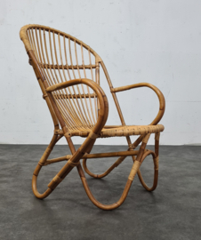 VINTAGE ROTAN FAUTEUIL