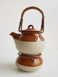 VINTAGE THEEPOT EN WAXINELICHTHOUDER