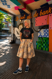 Vintage Rok met Abstracte Print - Size: 44