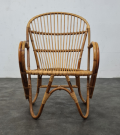 VINTAGE ROTAN FAUTEUIL