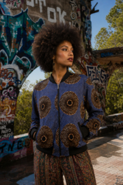 Chaqueta bomber vintage con estampado gráfico - SIZE: 36
