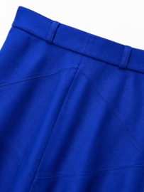 Vintage A-Lijn Midi Rok – Kobaltblauwe Statement Rok met Jaren 80 Flair - Size:36