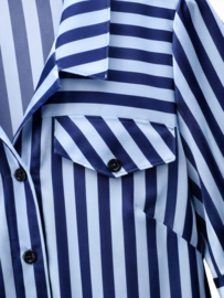 Vintage Gestreepte Jurk – Retro 80s & 90s Street Style - Size: S