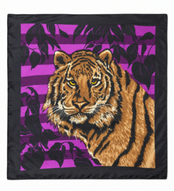 Pañuelo Vintage con Estampado de Tigre – Glamour Salvaje y Estilo Retro