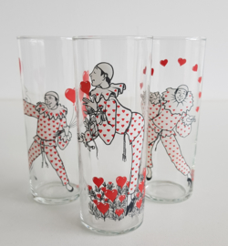 VINTAGE 80S GLAZEN PIERROT
