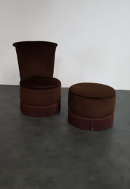 VINTAGE STOELTJE & HOCKER