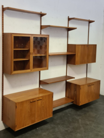 VINTAGE TEAK WANDMEUBEL, KAI KRISTIANSEN