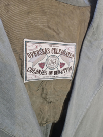 Vintage Linnen Blazer | Benetton | Jaren 90 - Size: M/L