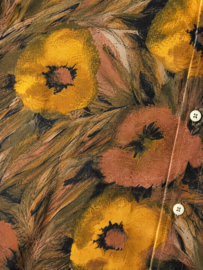 Blusa Vintage con Estampado Floral Artístico | Años 90 - SIZE : 42