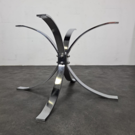 VINTAGE CHROME COFFEE TABLE, 1970S