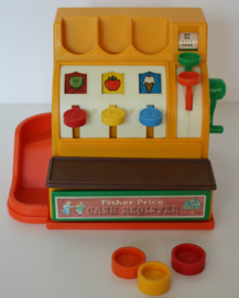 VINTAGE FISHER PRICE KASSA UIT 1974