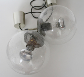 VINTAGE GLAZEN BOLLAMP