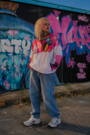 Vintage 90's Windbreaker | Neon Pink Unisex Size: M/38