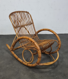 VINTAGE ROTAN SCHOMMELSTOEL