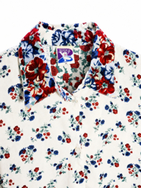 Vintage 80s Patchwork Blouse – Kleurrijke Retro Eyecatcher - Size: 38